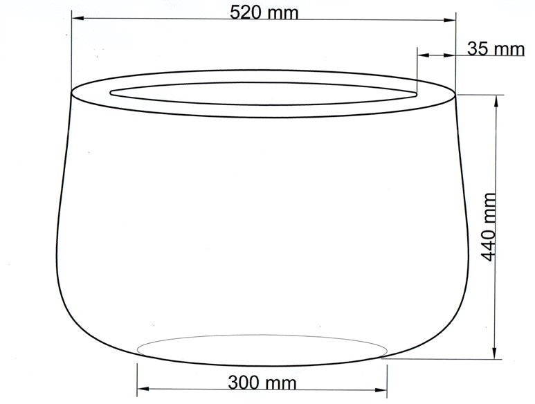 Elegant Einrichten | Pflanzkübel  | Polyrattan | rundkonisch | D52xH44cm | coffee braun.