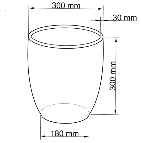 Pflanzkübel | Polyrattan | rund konisch | D30xH30cm | creme weiß