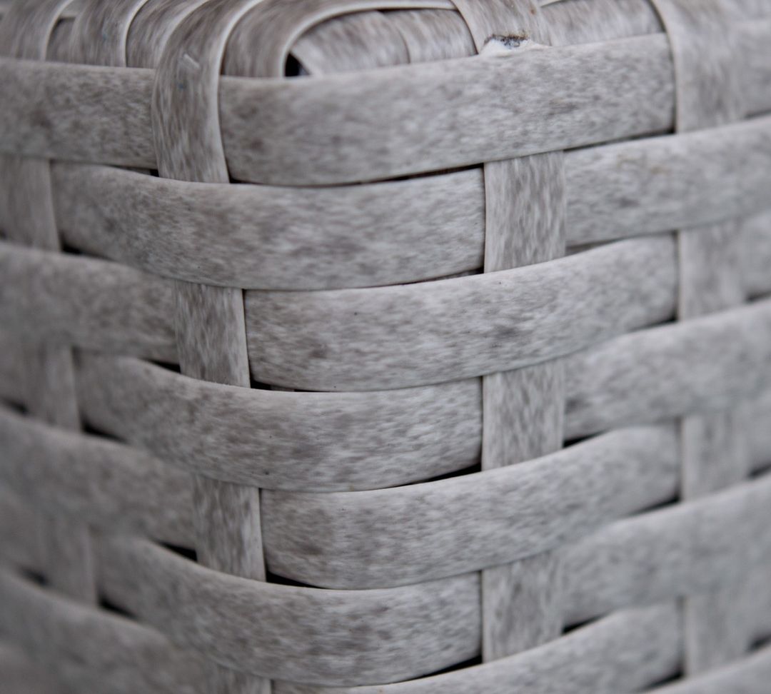 Elegant Einrichten | Pflanzkübel | Polyrattan | Säule | 40x40x84cm | grau meliert