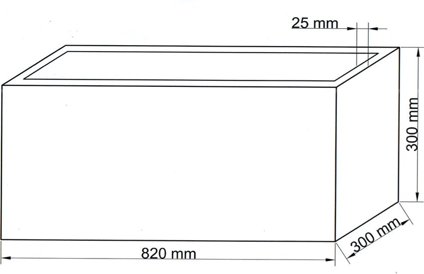 Pflanzkübel | Polyrattan | rechteckig | 82x30x26cm | schwarz