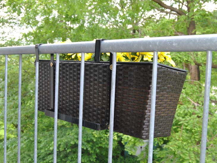 Elegant Einrichten | Pflanzkübel   | Polyrattan | rechteckig | 60x19x20cm | coffee braun