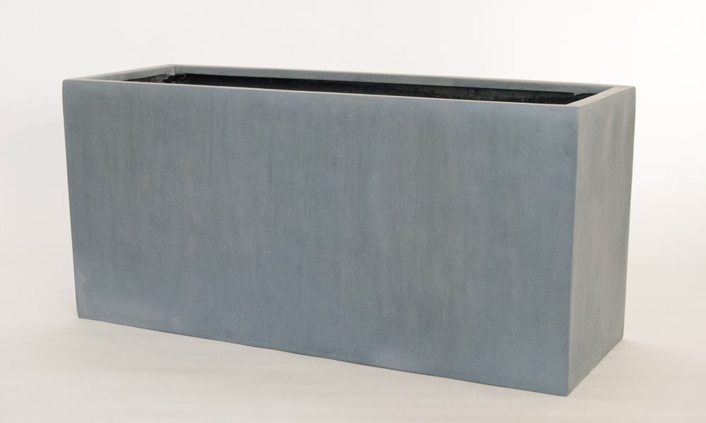 Pflanztrog, Pflanzkübel Fiberglas als Raumteiler 120x50x55cm grau.