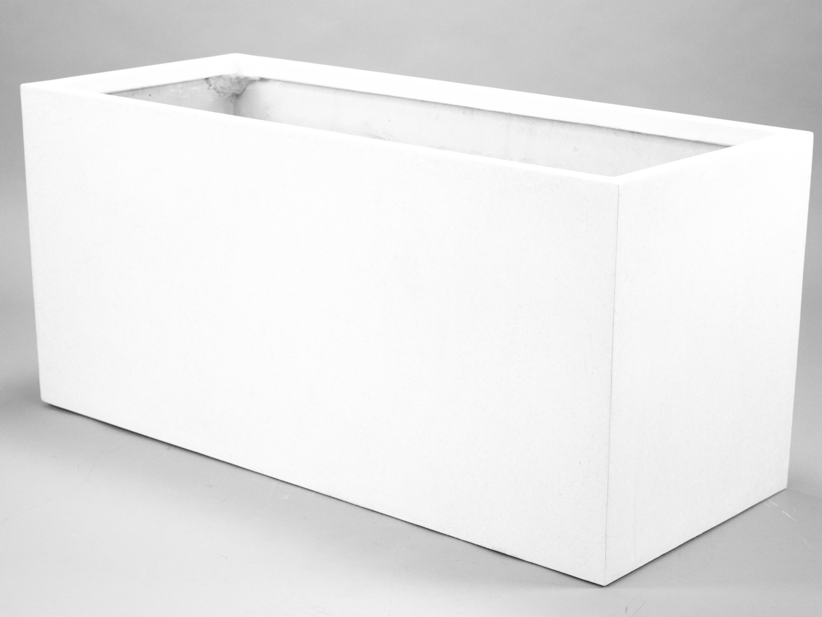 Pflanztrog, Pflanzkübel Fiberglas als Raumteiler 150x62x70cm perlmutt weiß.